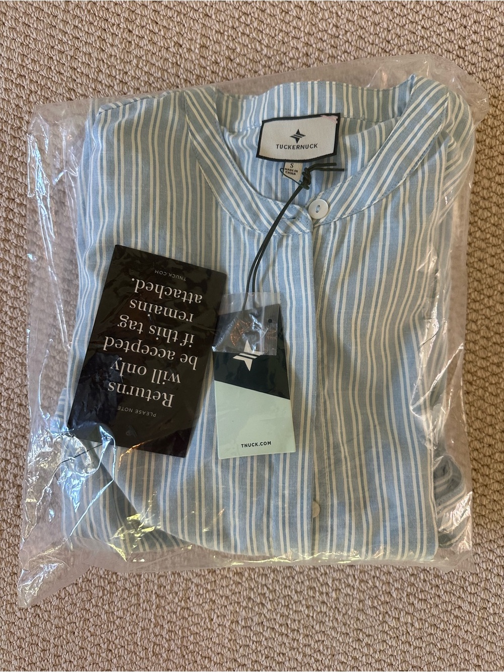 NEW Tuckernuck Catherine dress. Slate Blue Stripe. S. NWT - Picture 9 of 9